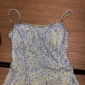 Mia Bella beaded ombré dress